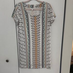 Charming Charlie Geometric Patterned Mini Dress